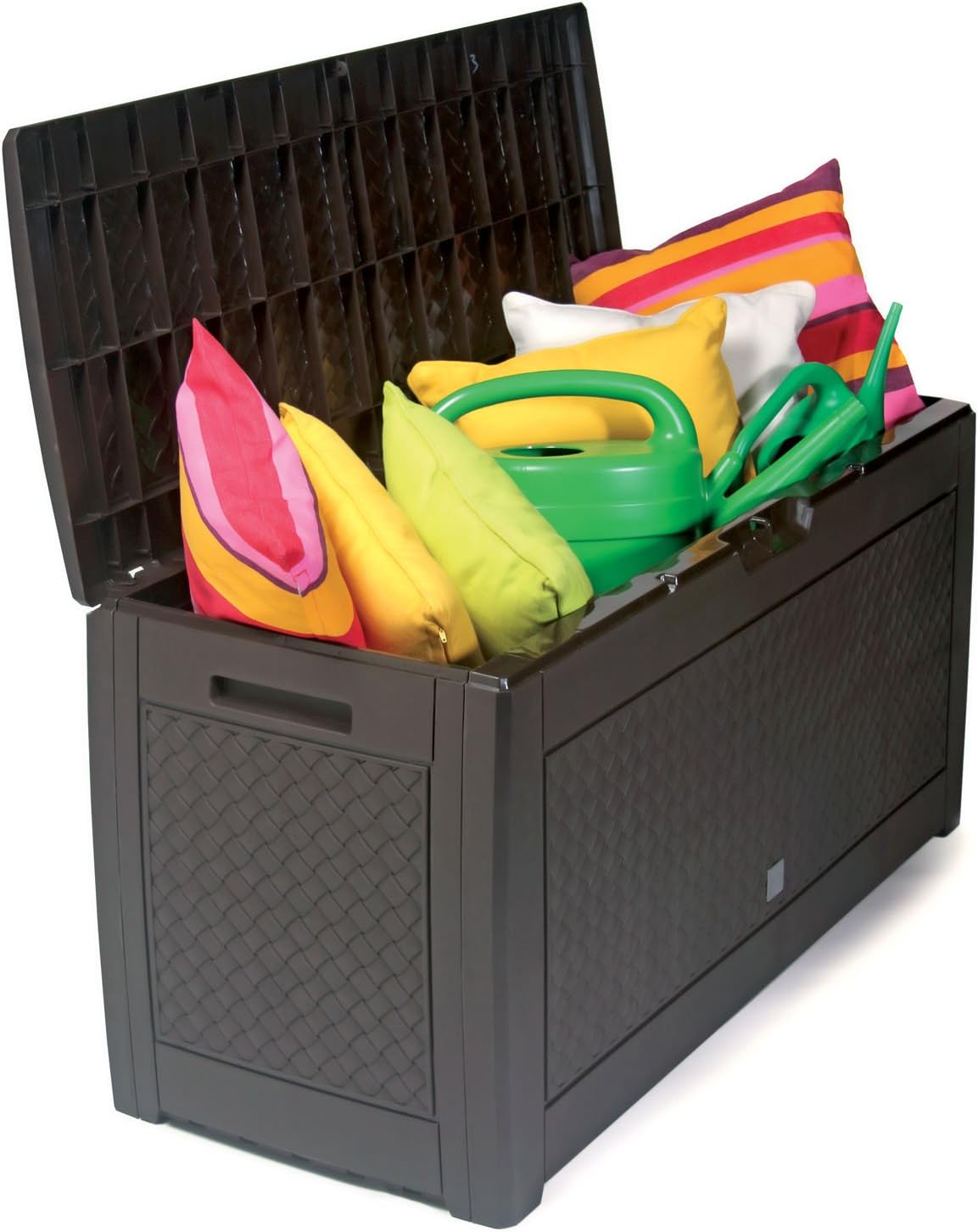 Prosperplast Boîte De Jardin 310 Litres Boxe Matuba Couleur Chocolat 119 X 48 X 60 Cm