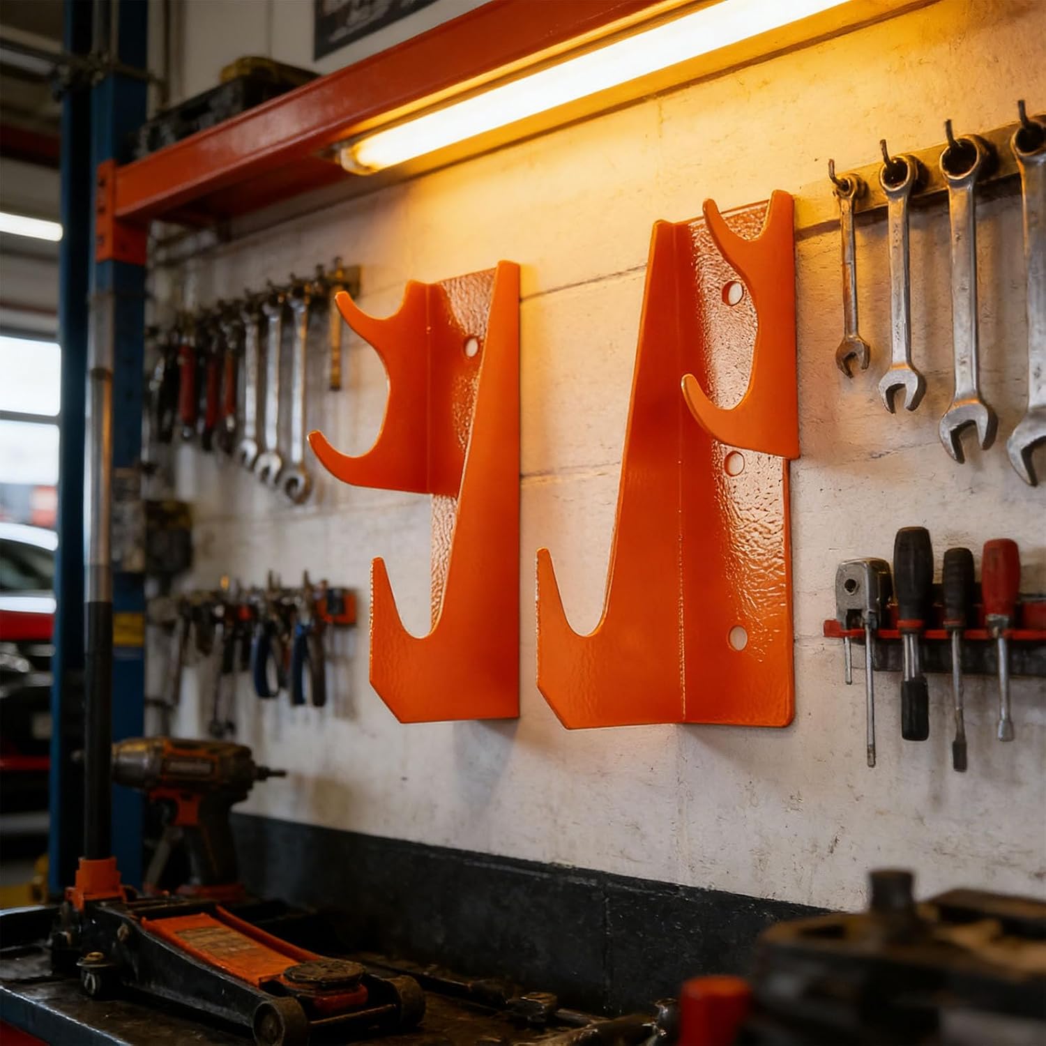  Lot De 2 étagères De Rangement Murales En Métal Robuste Pour Minimiser Et Maintenir En Toute Sécurité Les Outils Dans Le Support Jacob D'atelier