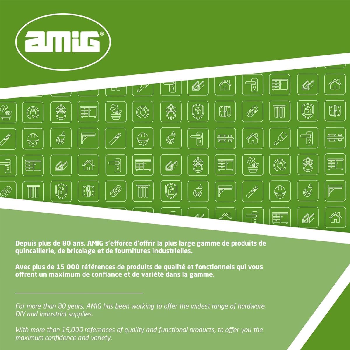  Amig - Retenue De Pied En Caoutchouc Pour Fixer Et Maintenir Les Portes Ouvertes - Dimensions : 165 X 30 Mm - Tour : 28 Mm - Butée Verticale Zamak - Noir - Anti Supports
