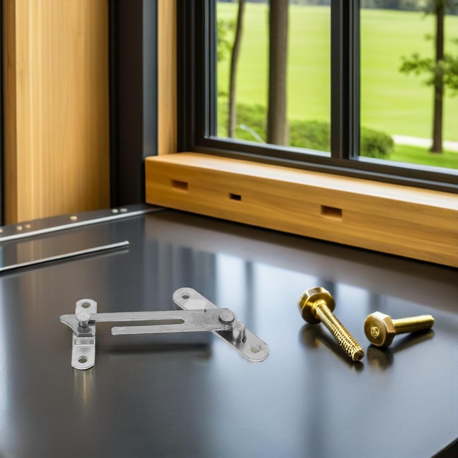  Angoily Lot De 2 Limiteurs De Fenêtre à Battant En Acier Inoxydable, Dispositif De Sécurité Pour Ouverture Contrôlée, Verrouillage Fenêtre Coulissante, Protection Ventilation Sécurisée