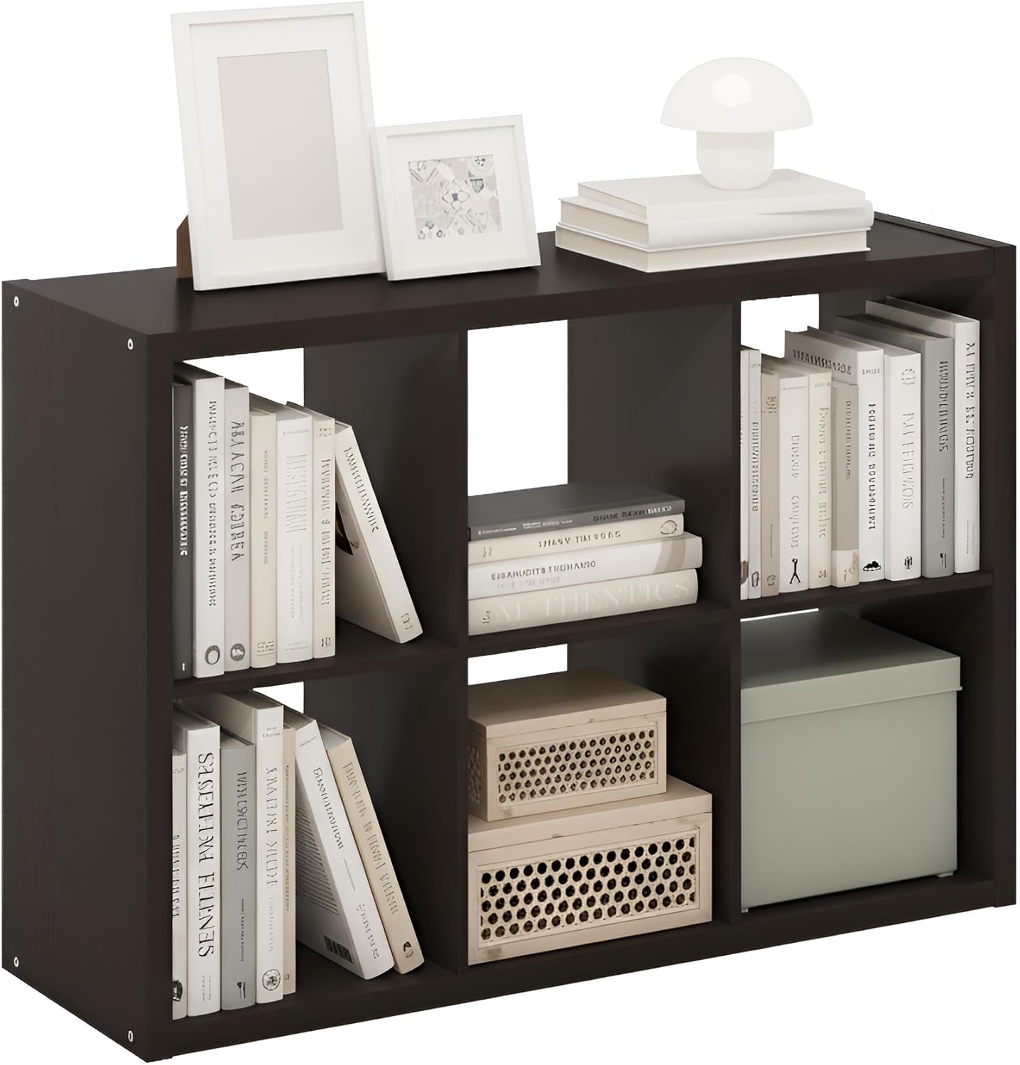  Furinno Cabine De Rangement Décorative à Dos Ouvert à 2 Cubes, Gris Clair