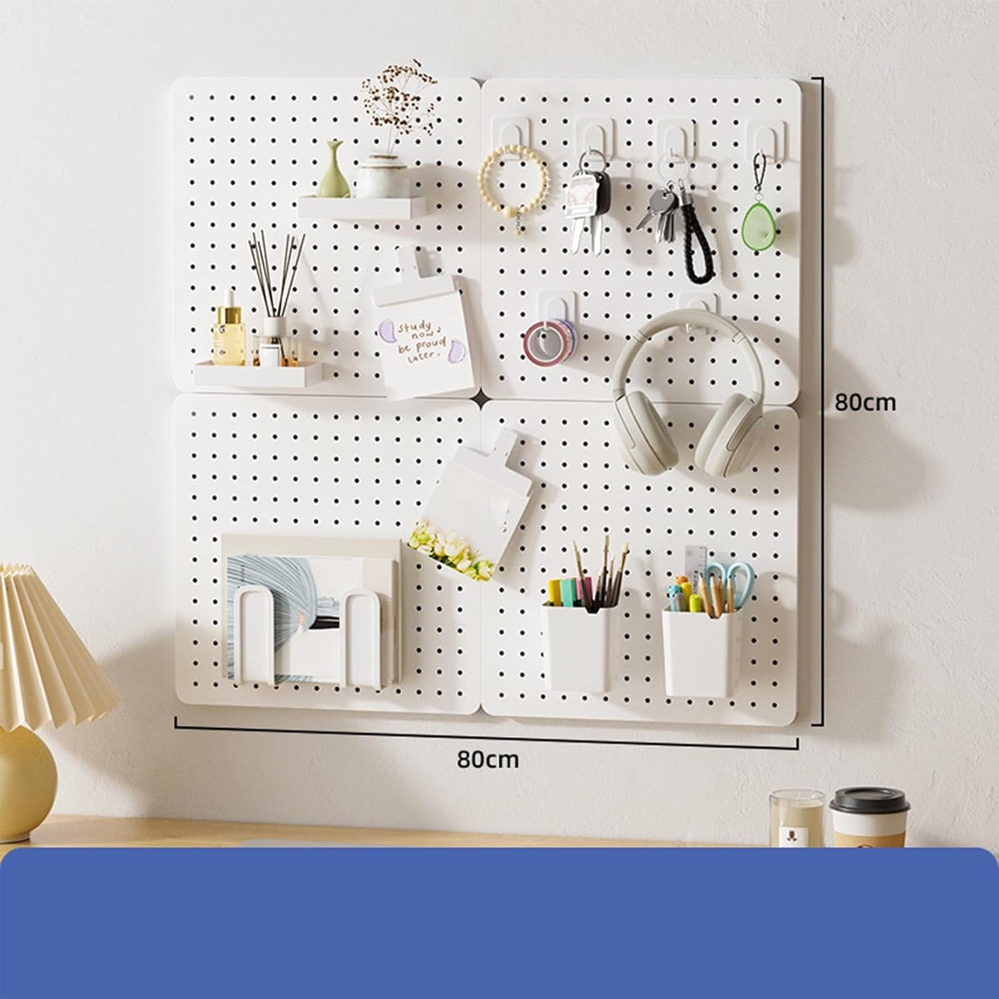  Générique Panneau Organisateur Perforé - Panneaux Muraux Organisation Bureau | Panneaux De Rangement Décoratifs Pour Fournitures De Bureau Et Chambre