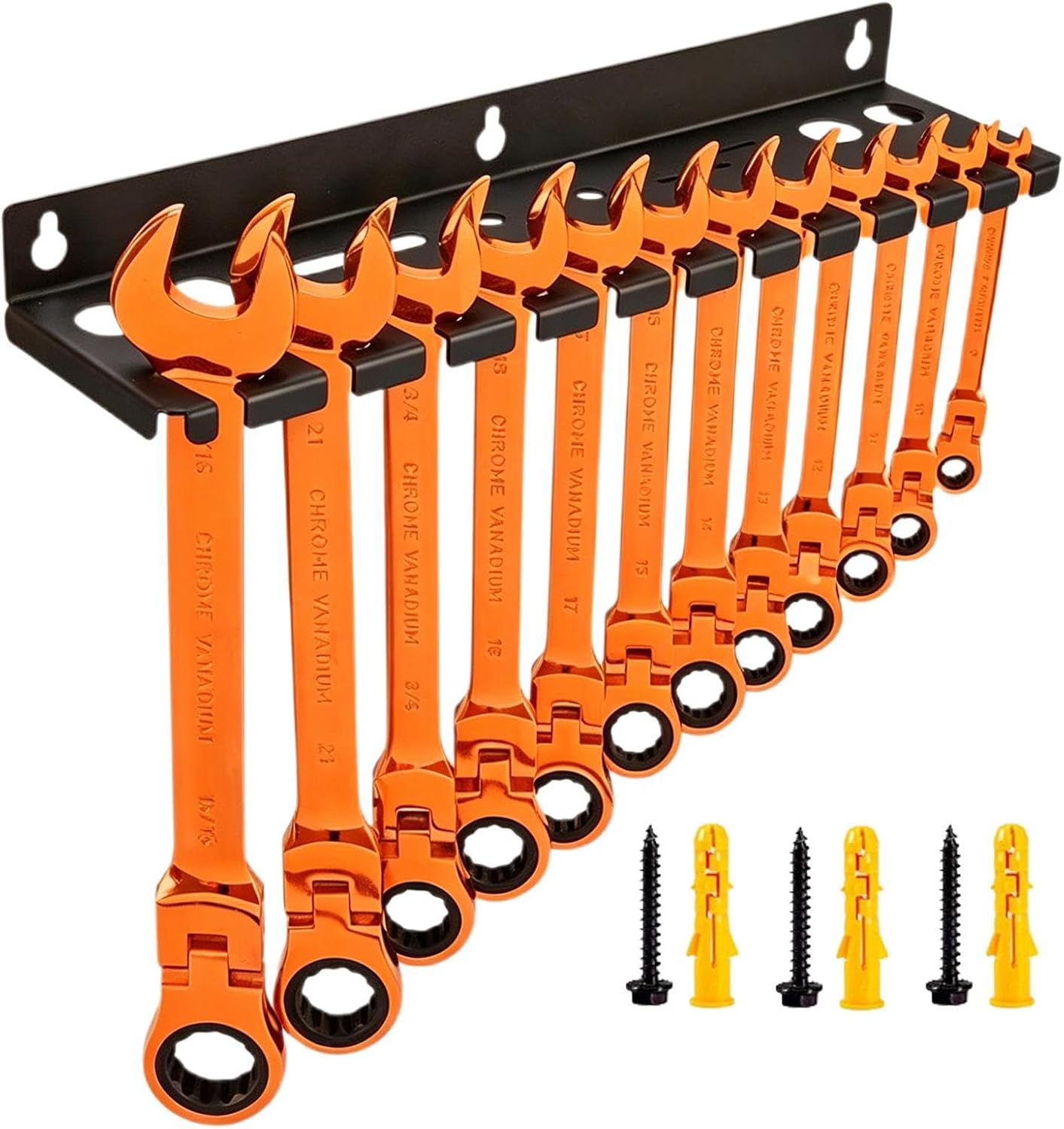  Support Pour Clés - Stockage Mural À Outils 12 Emplacements,Organiseur D'angle à Suspendre Pour Outils | Pour Tournevis Hexagonaux Cliquet Cutter Ciseaux Maison Garage Atelier Espace Travail Coin