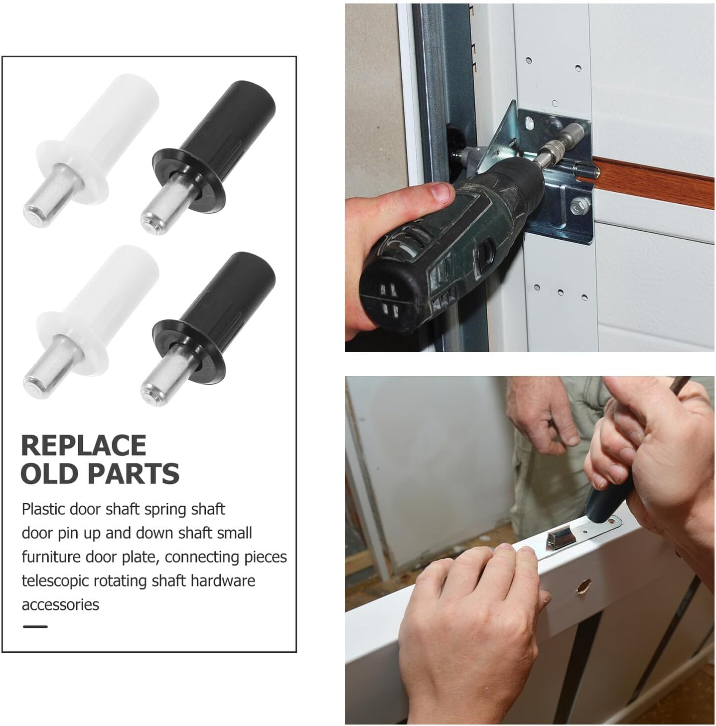  Gatuida 16 Pièces Quincaillerie Porte Fenêtre Réparation Télescopique Pour Volets Meubles Accessoires Léger Et Facile à Installer De Remplacement Pour Volets Intérieurs