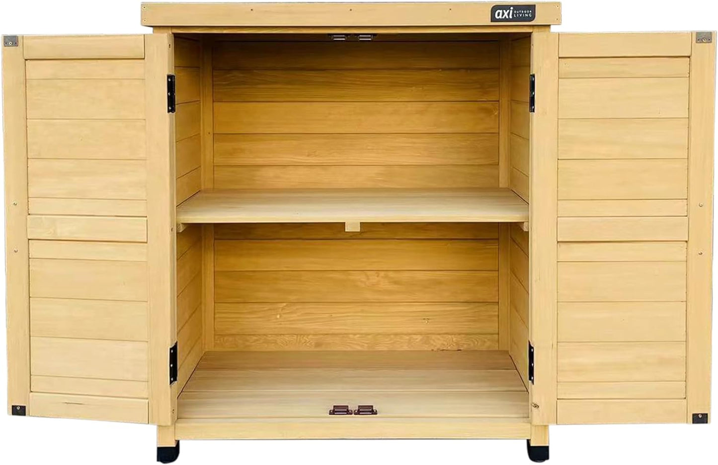  Axi Felix Armoire De Jardin En Bois Beige - 80 X 45 X 93 Cm | Armoire Exterieur, Armoire À Outils Pour Le Jardin Avec Étagère/Meuble Exterieur Rangement Pour Le Jardin