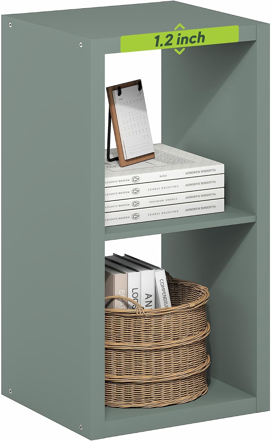  Furinno Cabine De Rangement Décorative à Dos Ouvert à 4 Cubes, Chêne Foncé