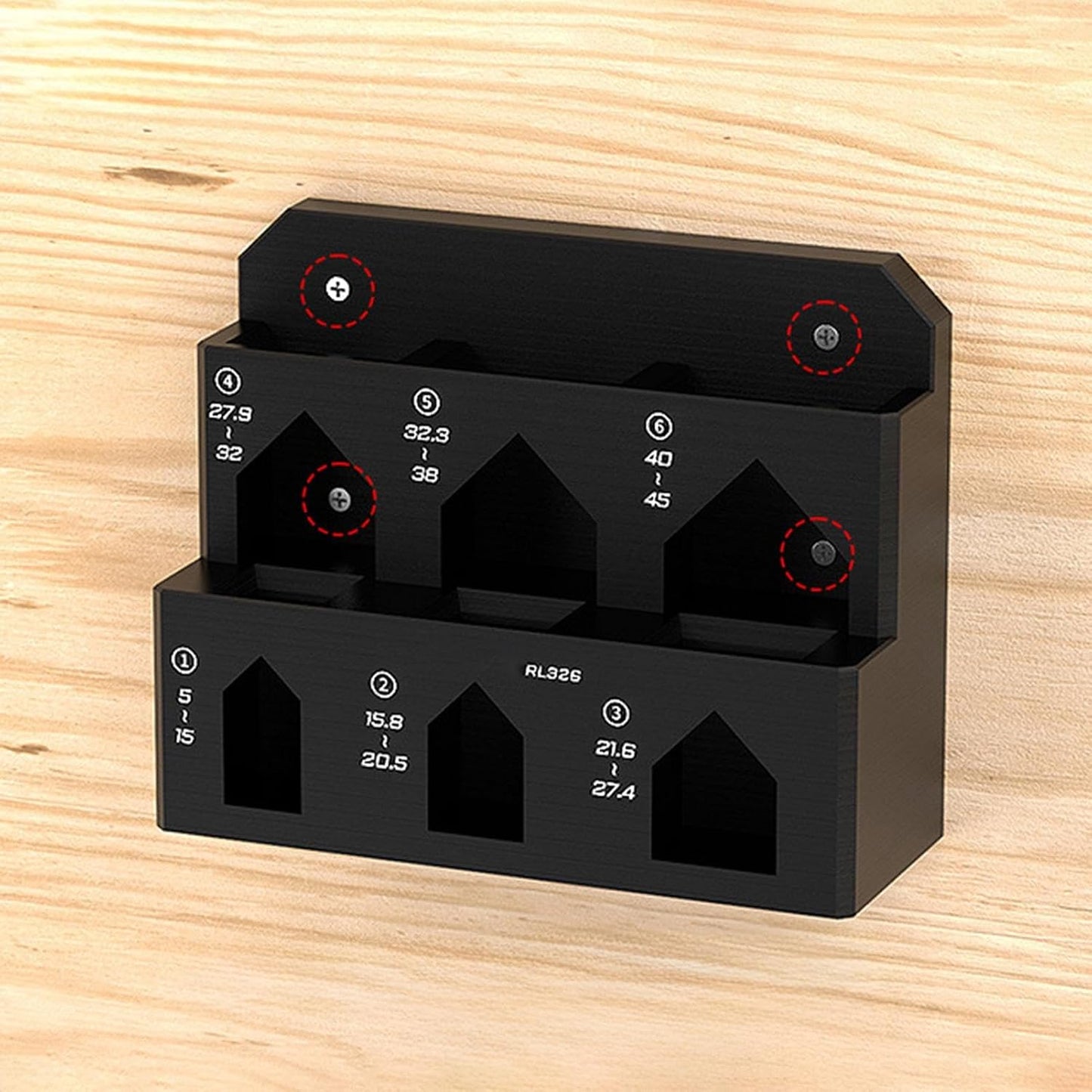  Generisch Étagère De Rangement Murale, 6 Positions, Support Pour Outils De Réparation, Pour Garage, Atelier, Abri De Jardin