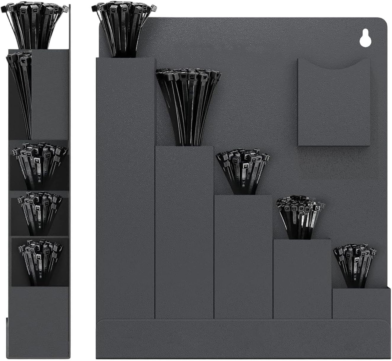  Support Mural Pour Colliers De Serrage | Rangement 6 Poches - Stockage Attaches-Câbles Électriques,Pour Installateurs Locataires Maison Bureau Studio Atelier Garage Camping-car Caravane Abri