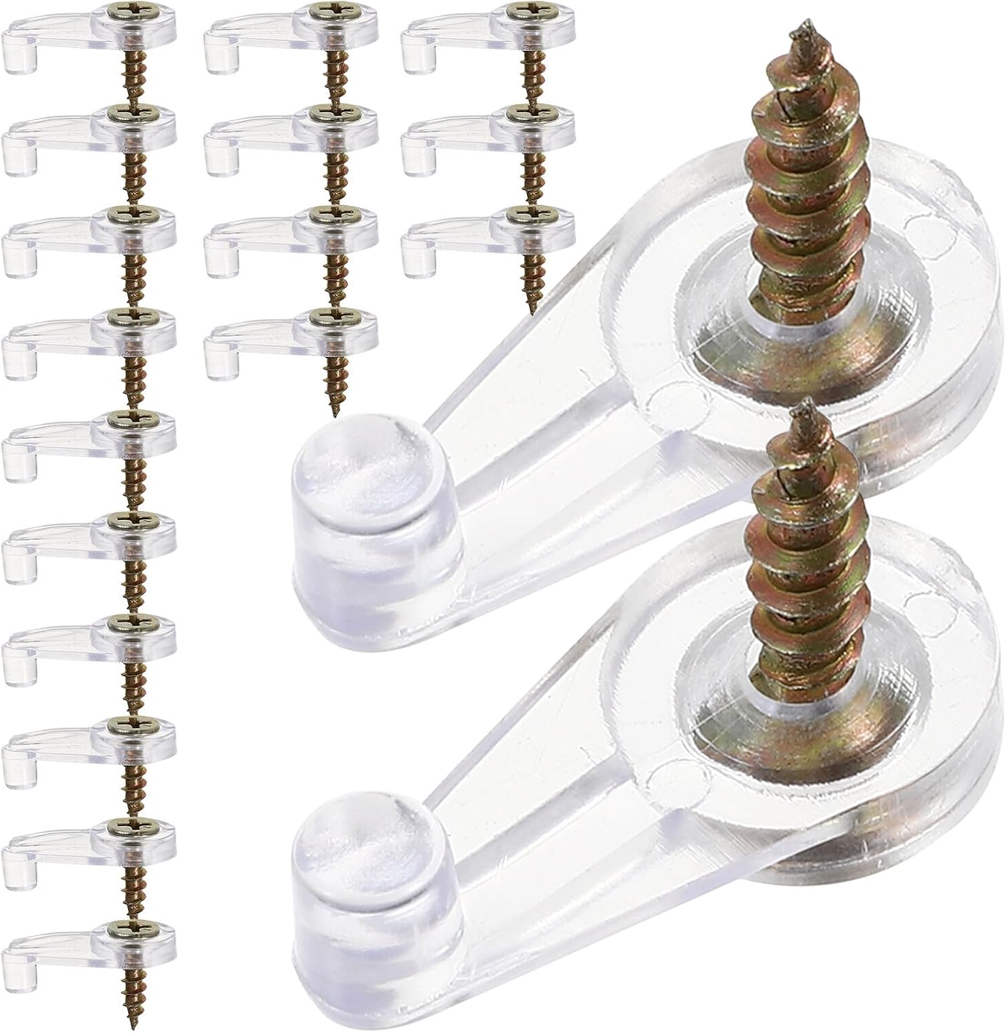  Angoily 60ensembles Support De Miroir Verre Avec Vis Clips De Fixation Pour Miroirs Et Portes De Placards Accessoires De Montage Pour Verre