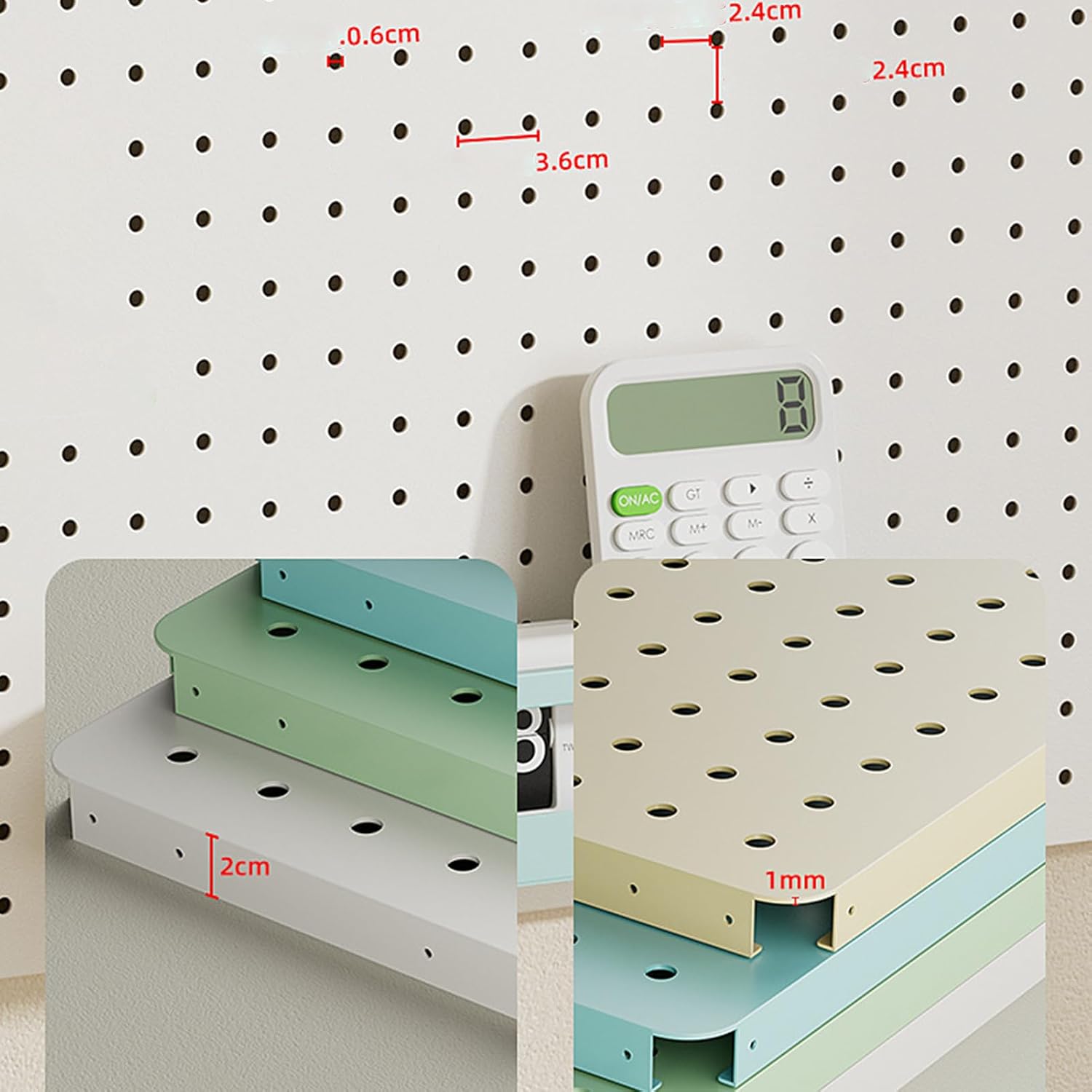  Générique Panneaux à Picots Pour Murs,Organisateur Mural Panneau Perforé Pour Bureau - Panneaux De Rangement Décoratifs Pour Fournitures De Bureau Et Chambre