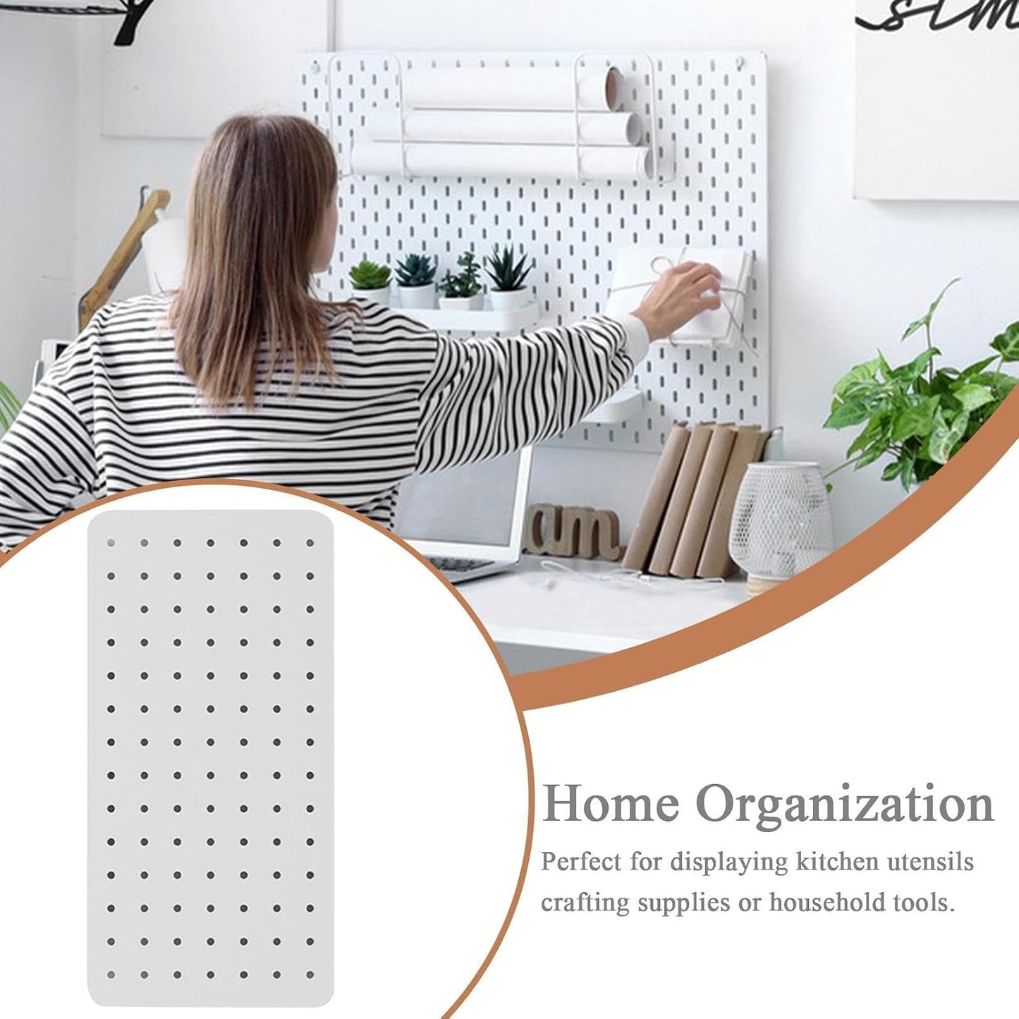  Panneaux Muraux En Panneau Perforé - Organisation Murale Pour Chambre à Coucher, économise De L'espace - Panneaux D'affichage Pour Garage, Atelier, étagère De Rangement Modulaire Robuste Pour Outils
