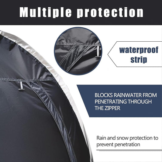 GENERIC Abri à Vélos, Tente De Rangement Extérieur Pour 2 à 5 Vélos, Abri Imperméable Pour Motos, Protection Violette Contre Les Intempéries
