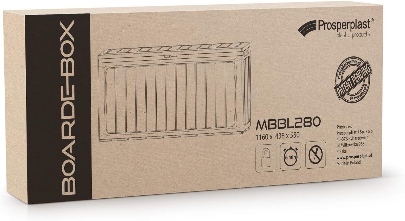  Prosperplast Boardebox Boîte De Jardin 280L Umbra Verrouillable