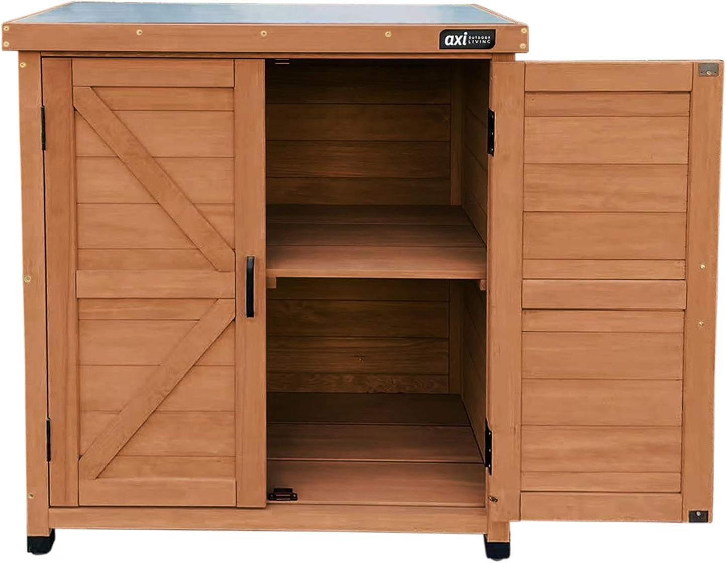  AXI Felix Armoire De Jardin En Bois Marron - 80 X 45 X 93 Cm | Armoire Exterieur, Armoire à Outils Pour Le Jardin Avec étagère/Meuble Exterieur Rangement Pour Le Jardin