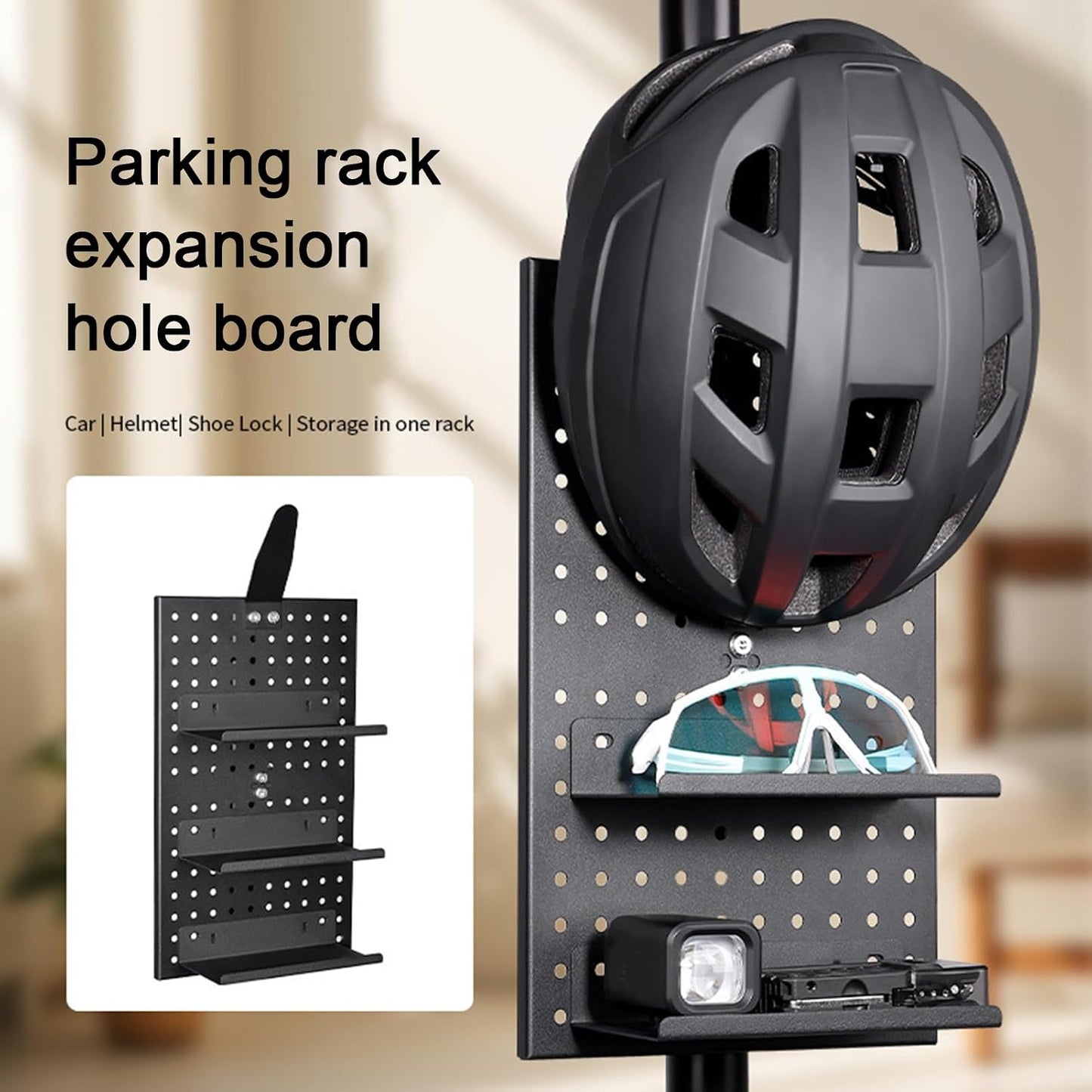  Organiseur De Panneau Perforé | Extension En D'aluminium Pour Vélo | Support Mural Pour Casque – Pour Mur, Garage, Artisanat, Bureau, Atelier