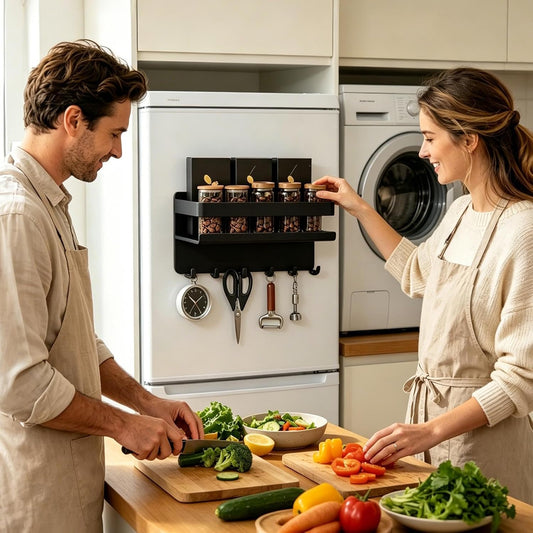  Organiseur Magnétique Pour Réfrigérateur – Support Mural Sans Perçage, Organisateur De Comptoir De Cuisine, Pour Garde-manger, Garage, Buanderie, Dortoir, Maison, Bureau, Casier, Camping-car, Porte De