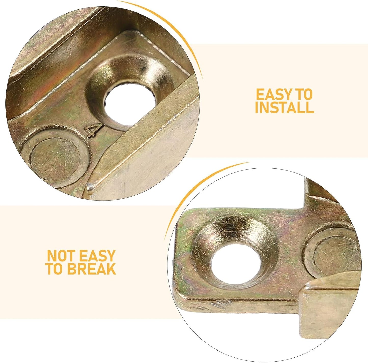  4Pcs Gâche De Verrouillage De Fenêtre à Battant En Alliage De Zinc Or, Quincaillerie De Verrouillage Robuste Large Compatibilité Pour Amélioration Sécurité Maison
