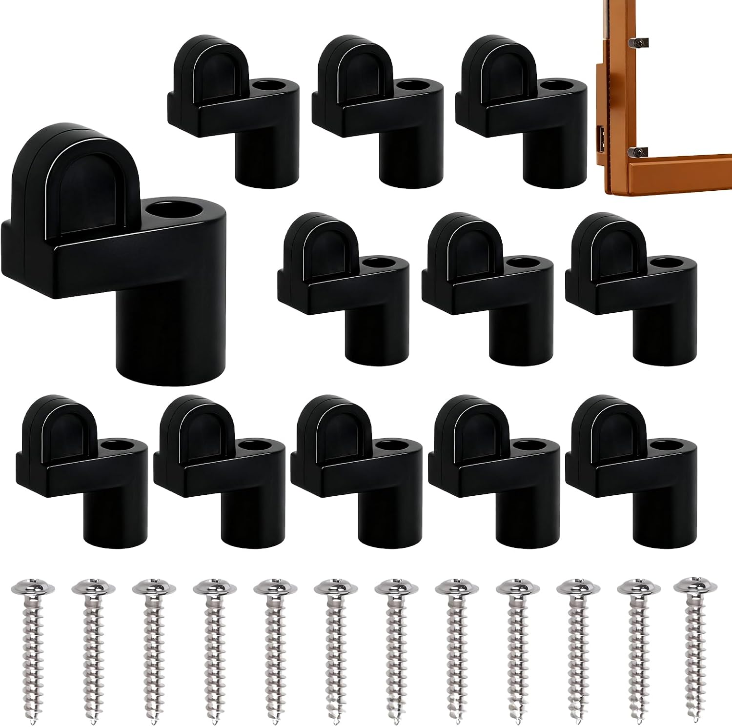  Agrafes De Fixation Pour Moustiquaires | Quincaillerie De Fixation De 9,5 Mm - 12 Pièces Accessoires De Support Pour écran De Fenêtre - Pour Maison, Maison De Campagne, Salon, Chambre à Coucher