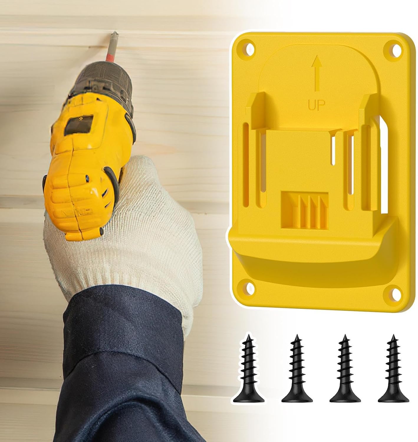  Support De Perceuse - Support à Outils électrique Robuste Avec Poignée Antidérapante Et Design De Rangement Vertical Peu Encombrant Pour Un Accès Facile | Support De Stockage Utilitaire Pour Le Site