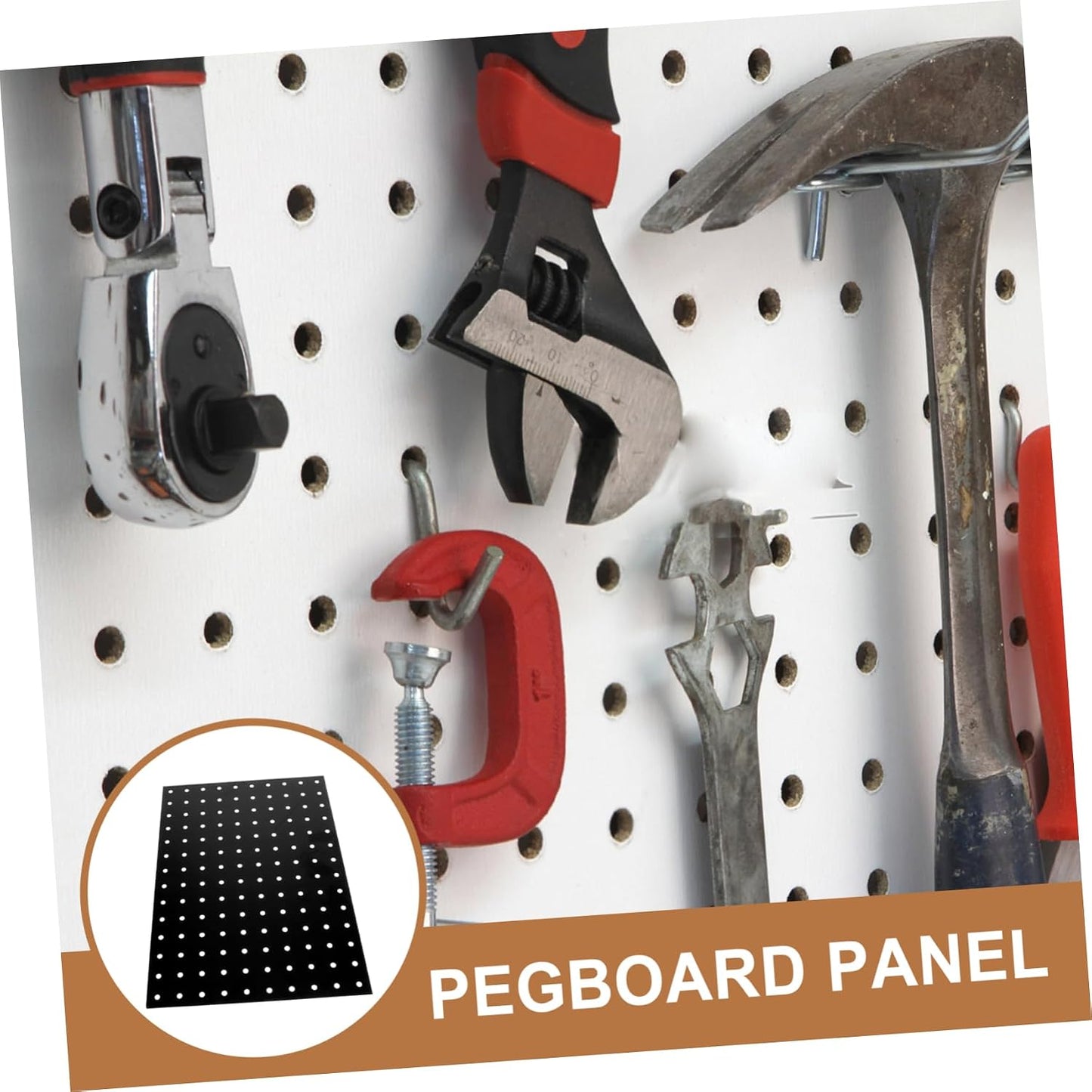  Gatuida Perforated Metal Wall Sign Garage Tool Organizer Heavy Duty Multi-Hole Easy To Install Wall Space