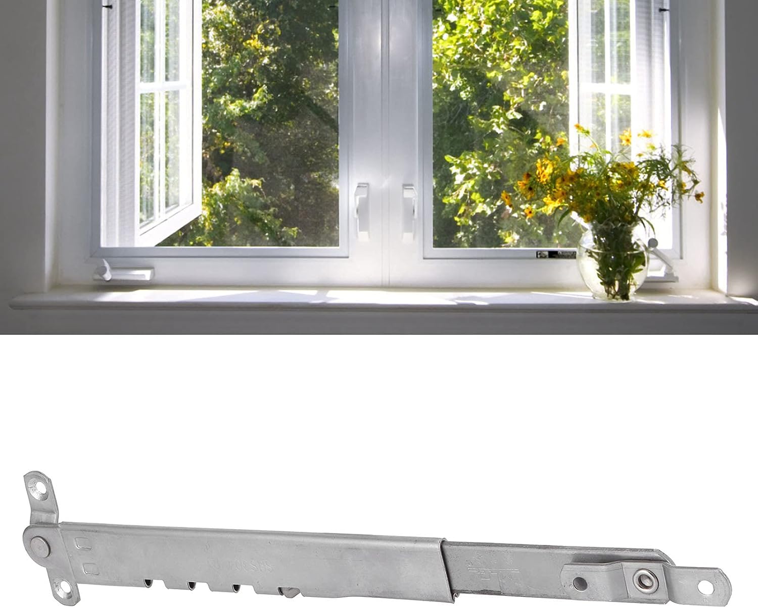  Contrôleur De Limiteur De Fenêtre, Accessoire De Support De Vent Télescopique En Acier Inoxydable Pour Portes Et Fenêtres