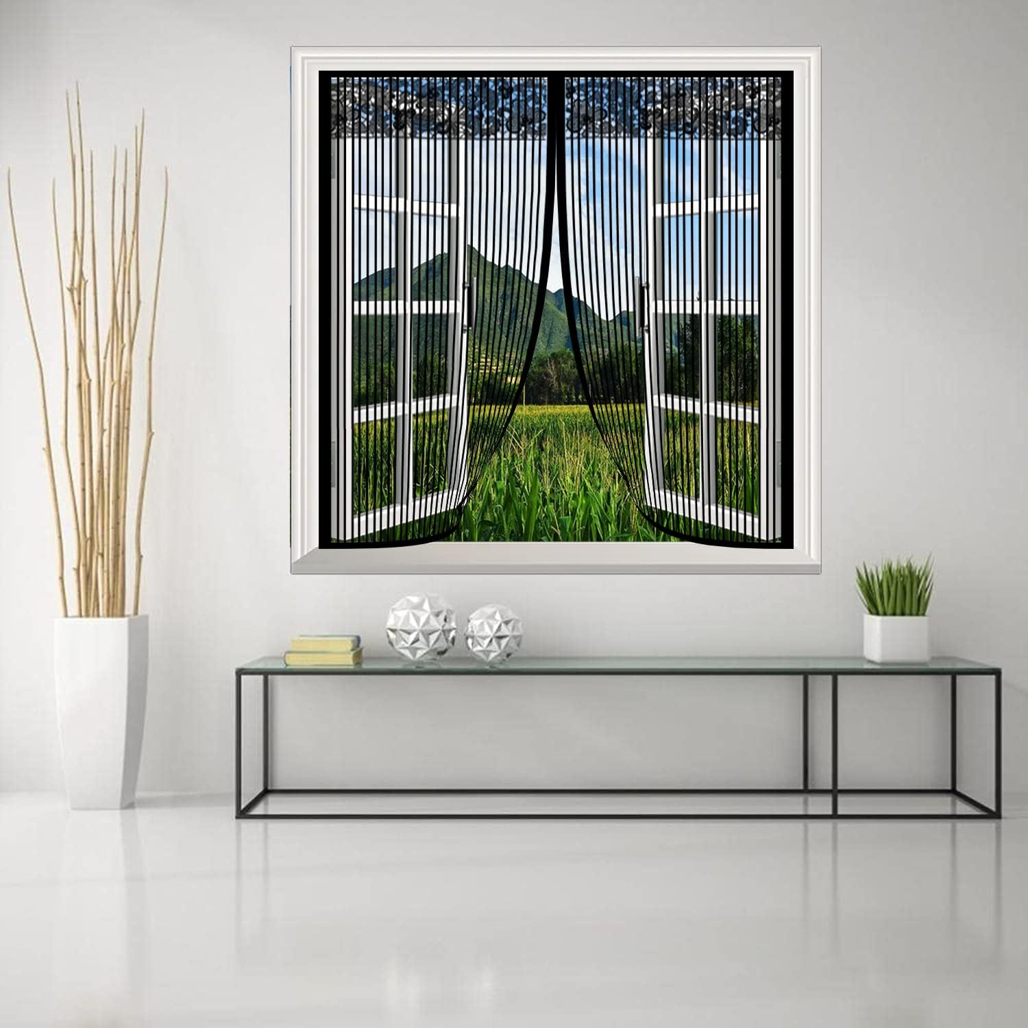  Magnetic Mosquito Net Window, Anti-Insect Curtain, Self Adhesive Mesh Curtain Magnetic Door, Mosquito Net Door Window Without Drilling