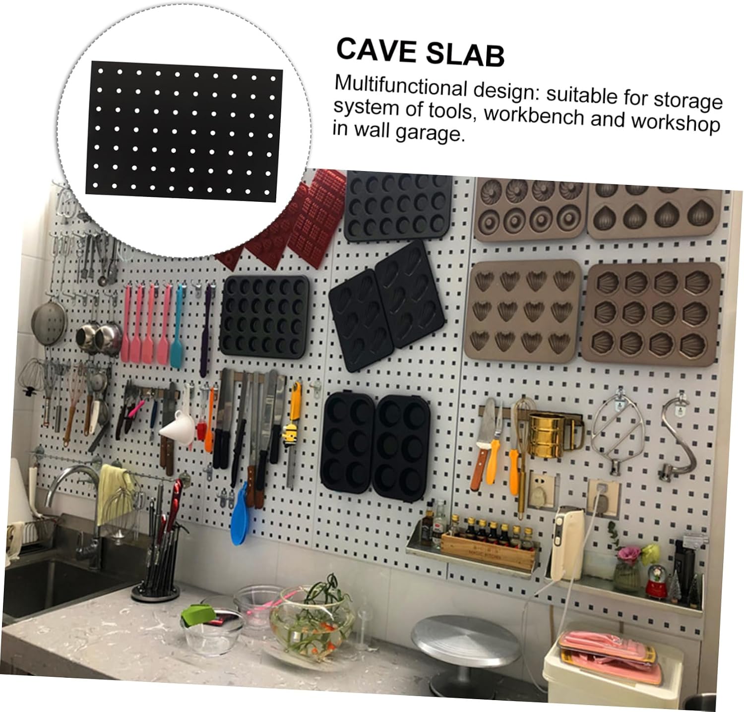  Ciieeo Metal Pegboard Pegboard Wall Pegboard Garage Hooks Small Pegboard Wall Mounted Tool Organizer Black