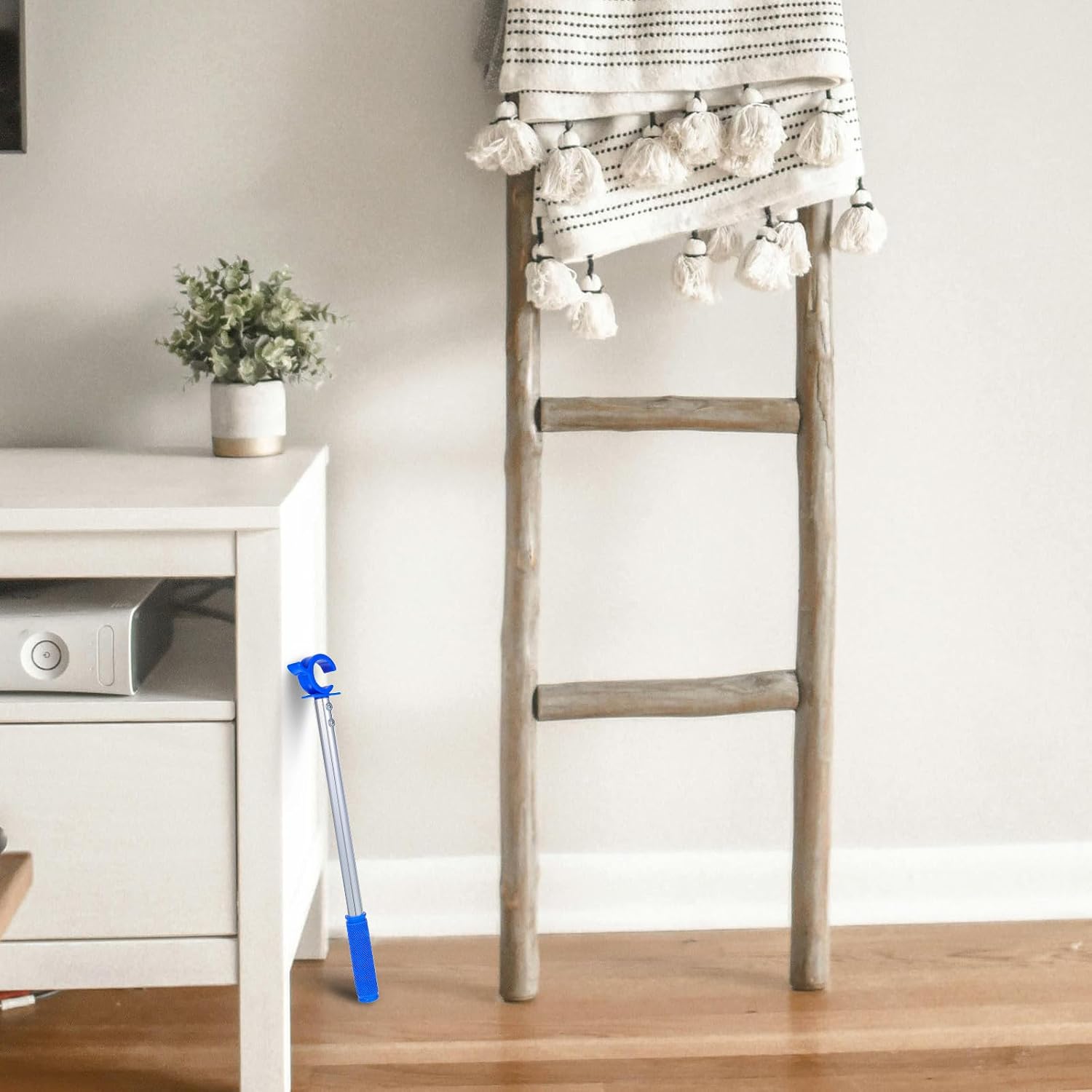  Angoily Tige D’ouverture Pour Fenêtre En Alliage D’aluminium Anodisé Lot De 2 Baguette D’assistance Argentée Et Bleue Outil Pratique Pour Ouvrir Fenêtres De Toit En Salon La Cuisine
