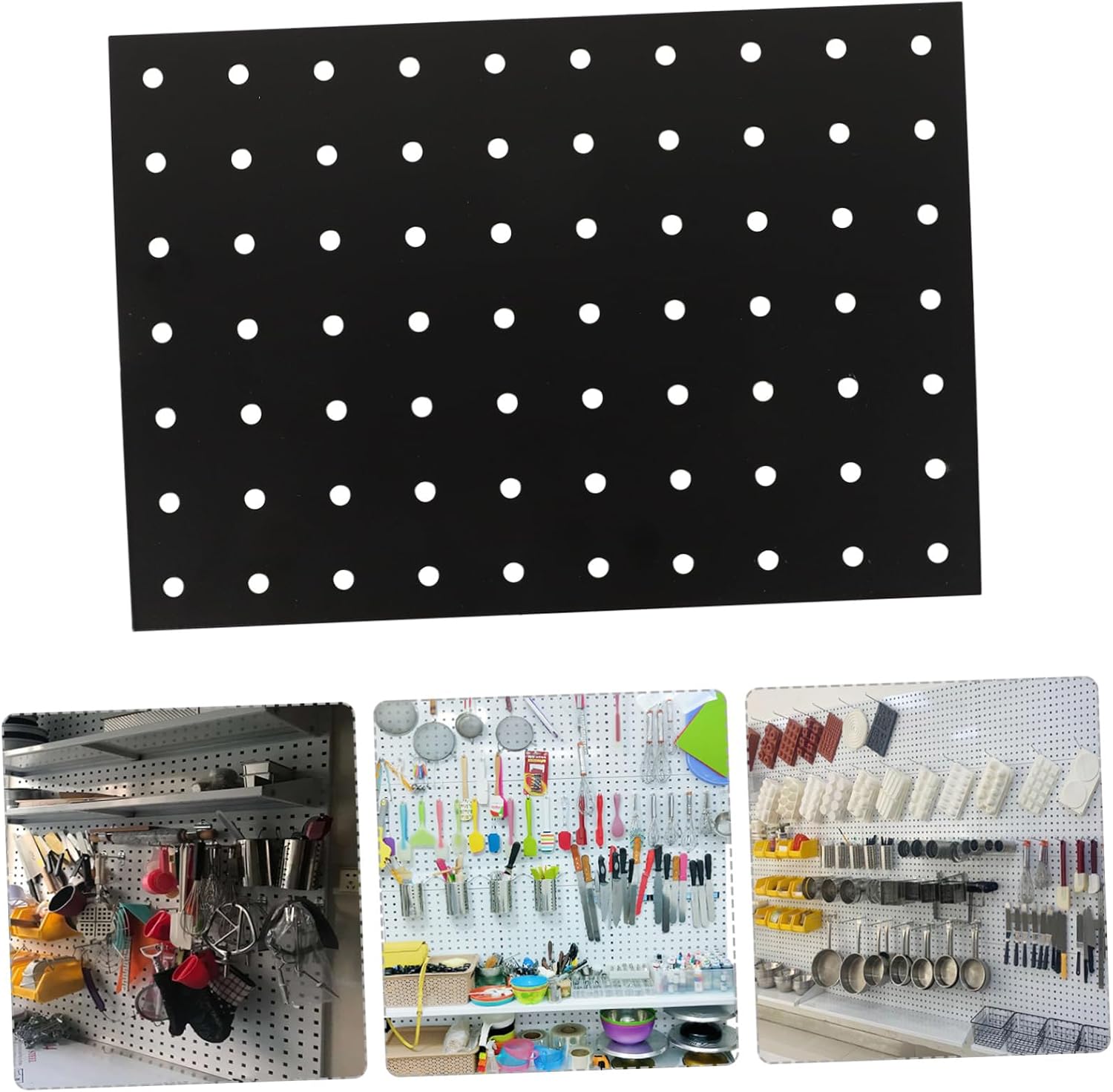  Ciieeo Metal Pegboard Pegboard Wall Pegboard Garage Hooks Small Pegboard Wall Mounted Tool Organizer Black