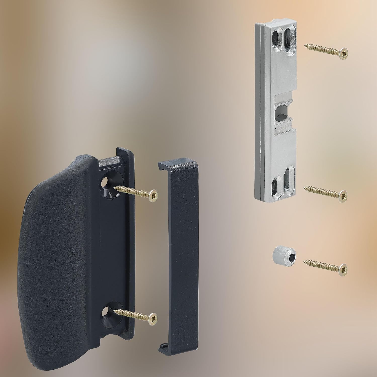 KOTARBAU® Loqueteau De Porte De Balcon Pratique - Anthracite - Sûr Pour Fumeurs - Pour Terrasses - Poignée De Fermeture Universelle