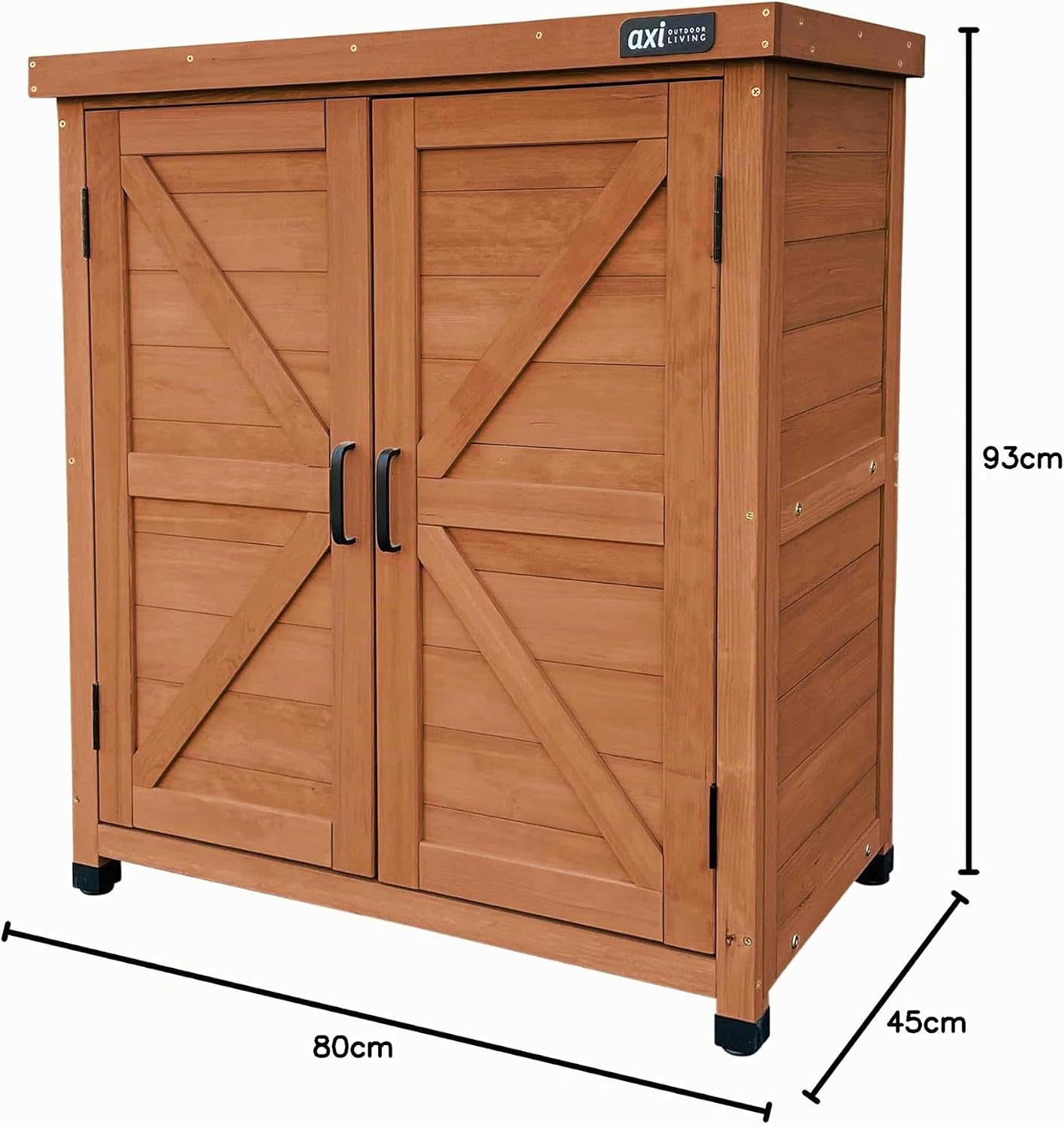  AXI Felix Armoire De Jardin En Bois Marron - 80 X 45 X 93 Cm | Armoire Exterieur, Armoire à Outils Pour Le Jardin Avec étagère/Meuble Exterieur Rangement Pour Le Jardin