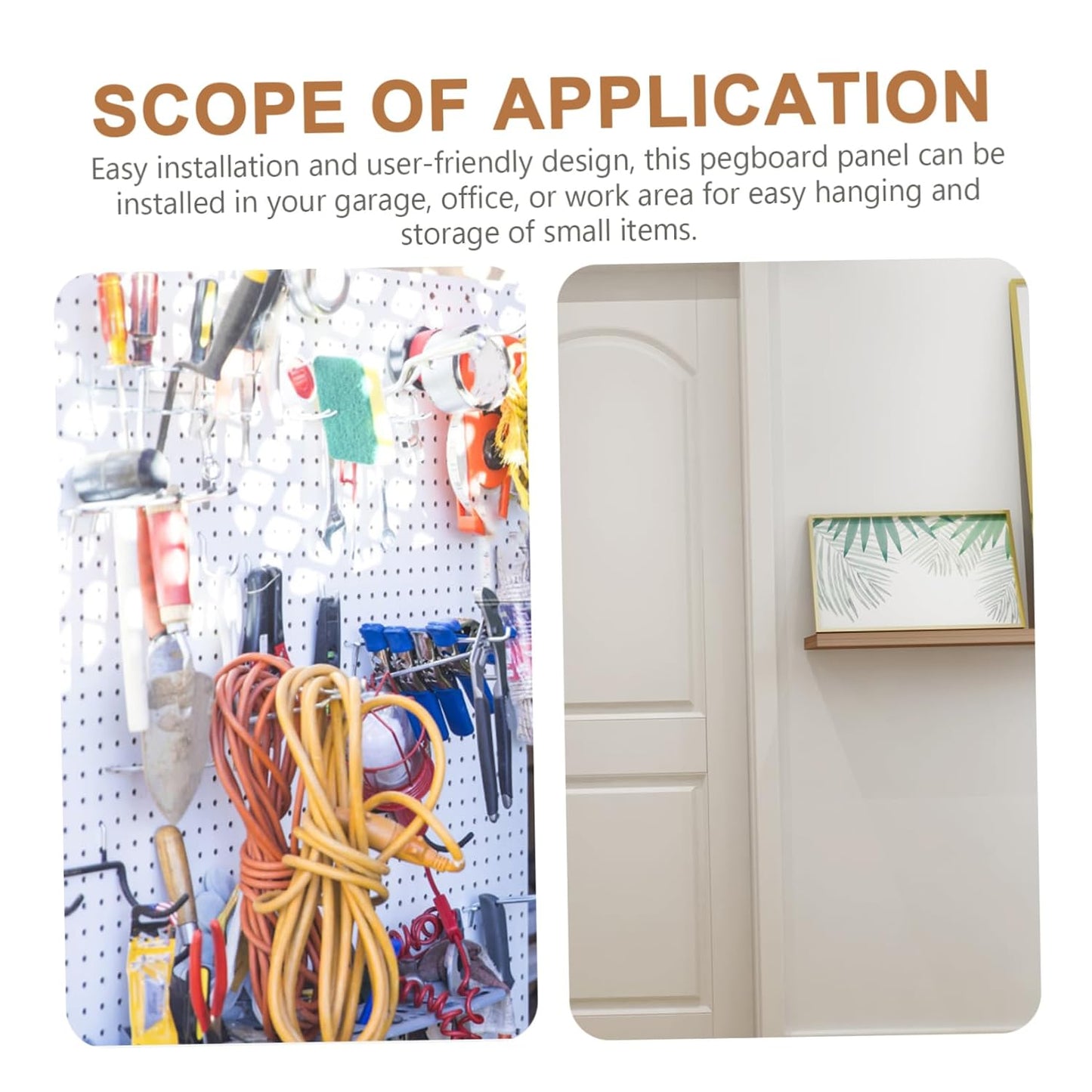  Gatuida Perforated Metal Wall Sign Garage Tool Organizer Heavy Duty Multi-Hole Easy To Install Wall Space
