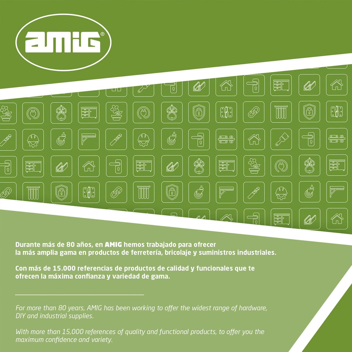  Amig - Sliding Window Tilt Mod. 6080 | 70 X 46 Mm | Safety Accessory With Snap Closure | Resistant To Wind Currents, Children Or Intrusions | Aluminium