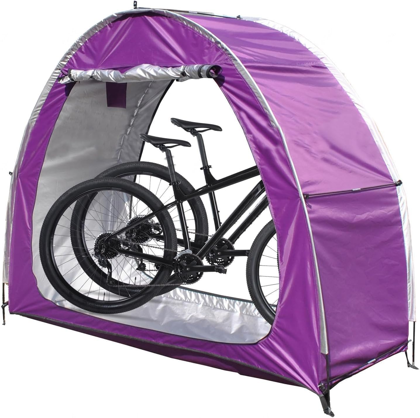 GENERIC Tente De Rangement Pour Vélo, Lot De 2 Housses De Vélo, Tente Noire Pour Le Rangement Extérieur, Protection Imperméable Et Coupe-Vent Contre La Pluie, La Neige Et Les Intempéries, Conception