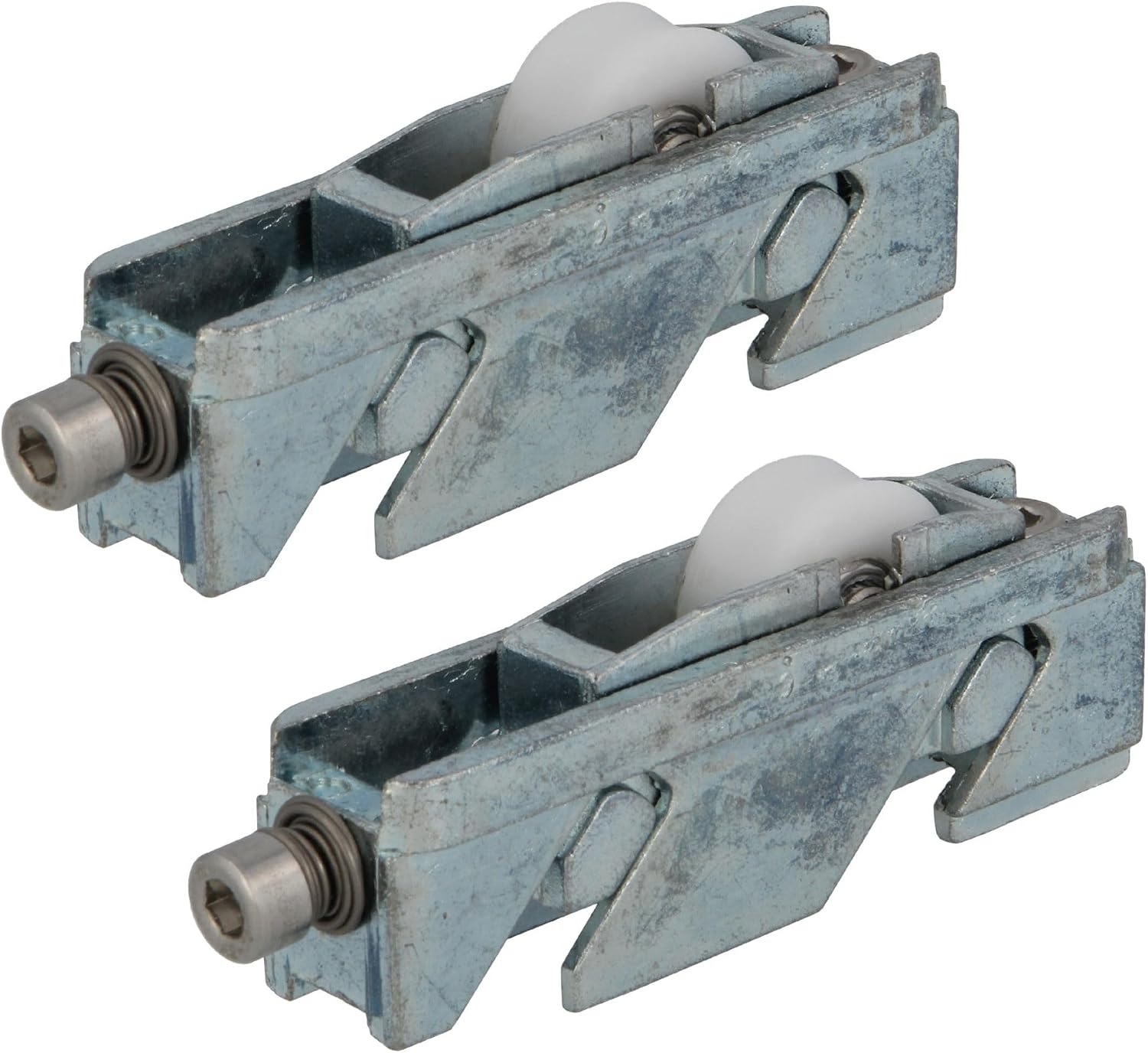  Amig - Roulement Fenêtre Coulissante | Lot De 2 Unités | Taille 79 X 21 Mm | Boîtier Métallique Réglable | Roulement à Aiguilles | Conçu Pour Les Fenêtres Coulissantes | Zamak Zincé