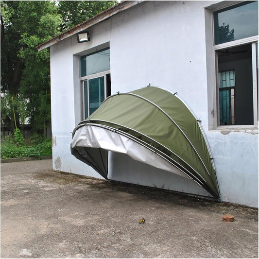 GENERIC Abri à Vélos Imperméable Pour 2 à 3 Vélos, Abri De Rangement Extérieur Portable, Grand Abri Pour Motos, Idéal Pour Les Outils De Jardin Et La Tondeuse à Gazon (Gris Clair)