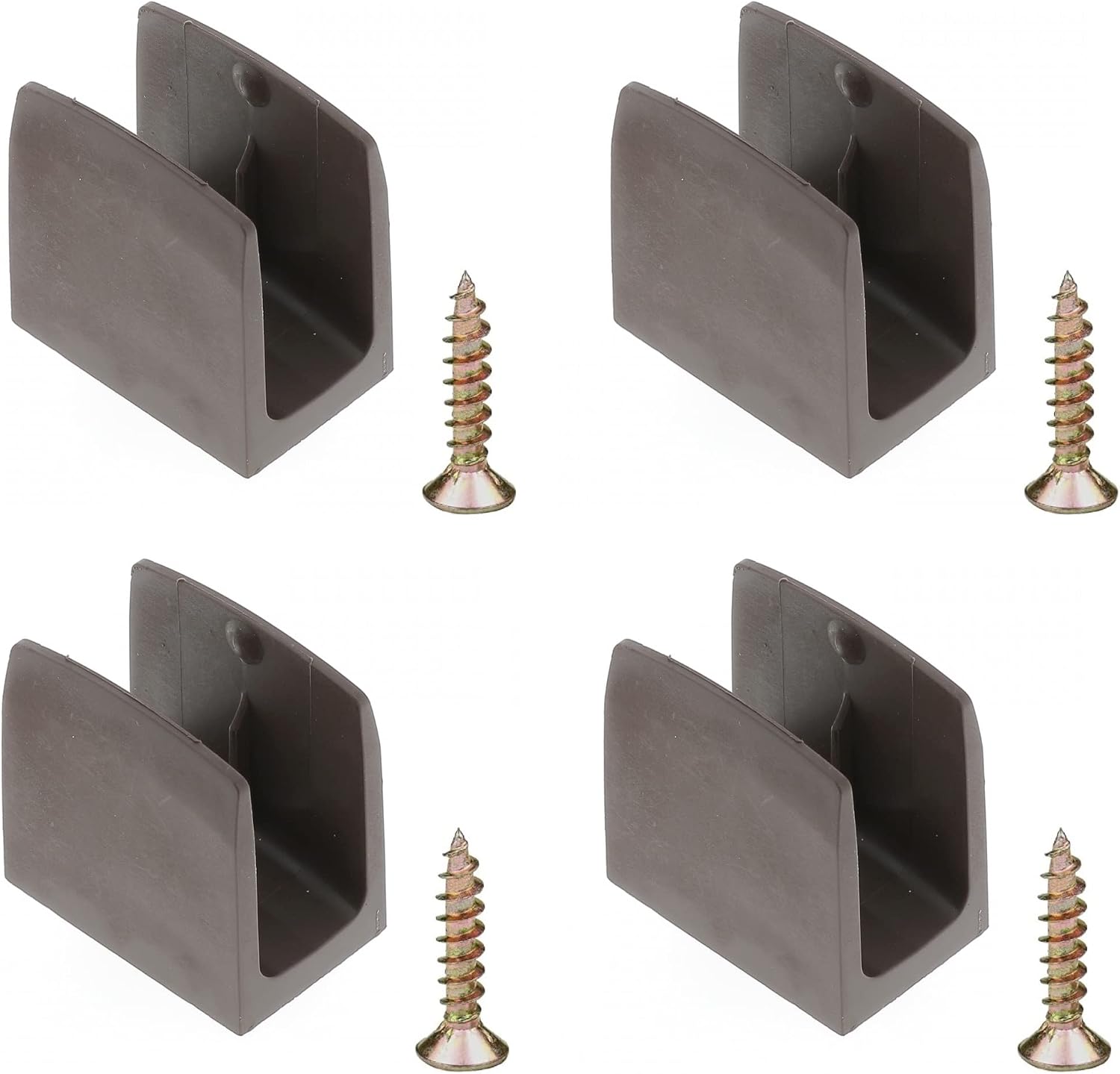  Cyclingcolors 4x Clip Bloqueur De Manivelle Volet Roulant Marron Support Guide Manette Plastique 15mm - 18mm Universel Fenêtre Mur à Visser