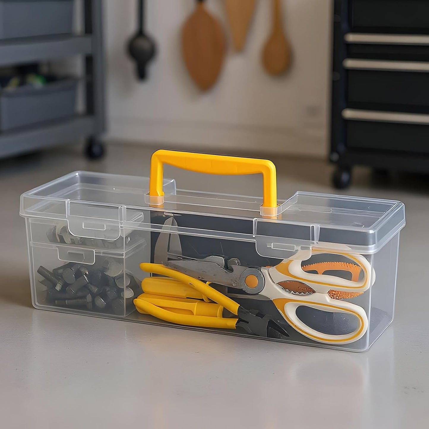  Boîte De Rangement Pour Petites Pièces, Boîtes à Outils, Boîtier Transparent à Compartiments Pour Pinces Tournevis Outils Électroniques