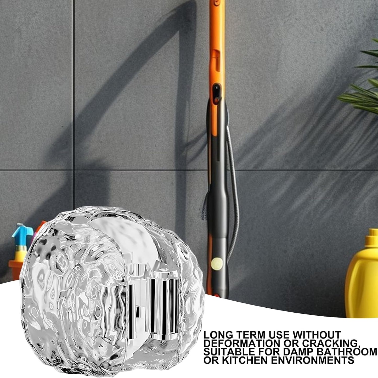 Support Mural Pour Balai – Crochets De Rangement Peu Encombrants Sans Perçage | Cintre Mural Pour Balais – Pour Salle De Bain, Garage, Extérieur, Jardin, Cuisine, Atelier