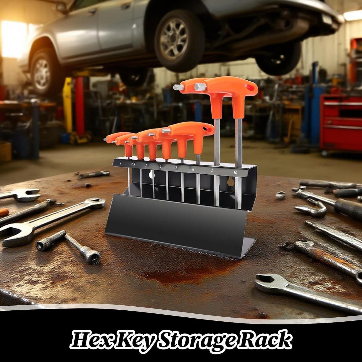  Porte-clés - Support Mural Vertical En Acier Inoxydable - Porte-outils Hexagonal Peu Encombrant Pour Atelier, Garage, Salon Et Bricolage
