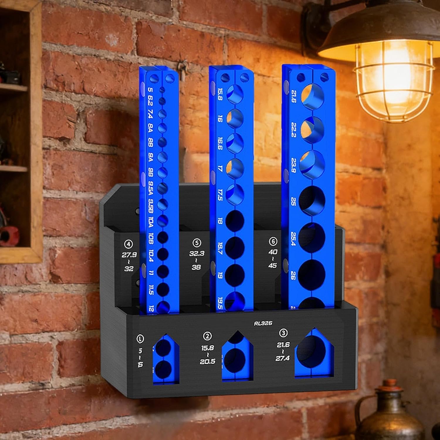  Support Mural à 6 Fentes Pour Outils - Pour Garage, Atelier, Abri De Jardin, établi, Panneau Perforé