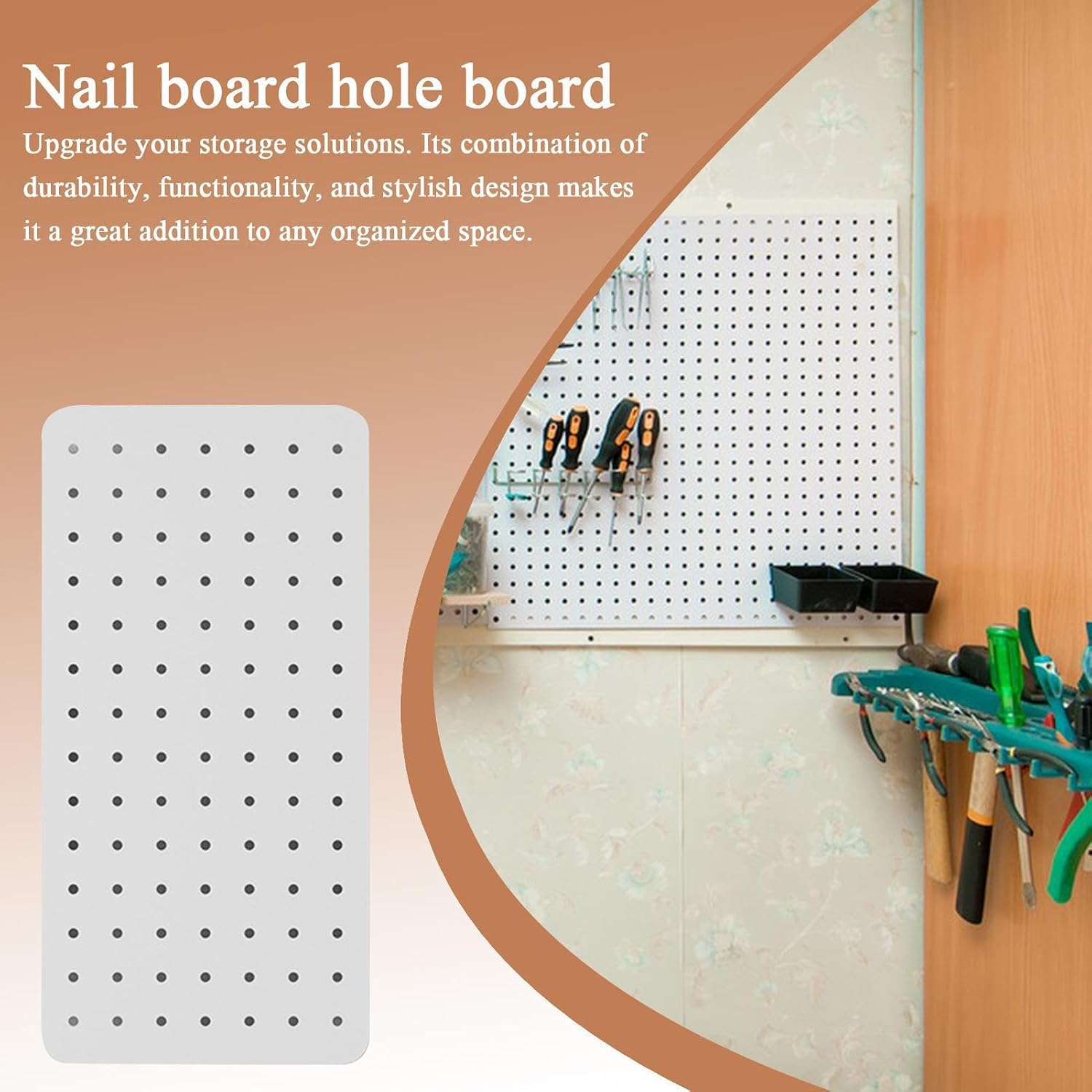  Panneaux Muraux En Panneau Perforé - Organisation Murale Pour Chambre à Coucher, économise De L'espace - Panneaux D'affichage Pour Garage, Atelier, étagère De Rangement Modulaire Robuste Pour Outils