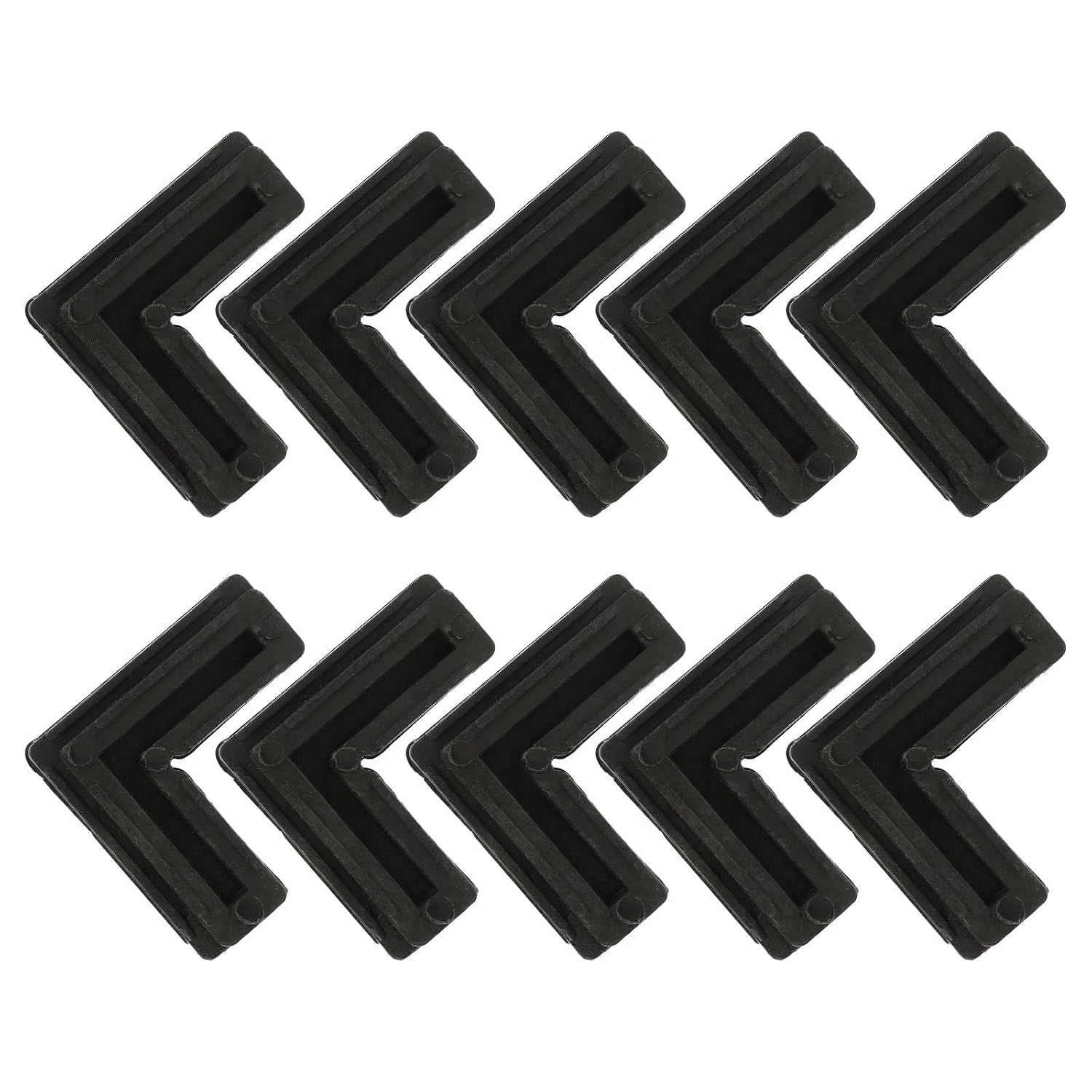  Gatuida Coins De Cadre D'écran En Plastique 10 Pièces, Support D'angle Fixe 90° Pour Moustiquaires Et Portes, Équerres Robustes Et Pratiques Pour Installation Facile En Quincaillerie