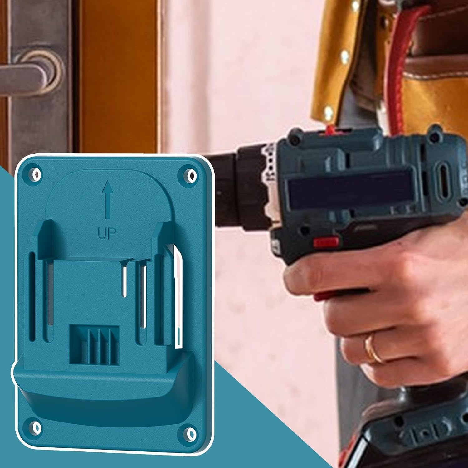 Support De Perceuse – Porte-outils électriques Robuste | Support De Fixation Pour Perceuse électrique, Fixation Murale, Organiseur Pour Outils Sans Fil 18 V 14,4 V | ABS 8,1 X 11,4 Cm | Rangement
