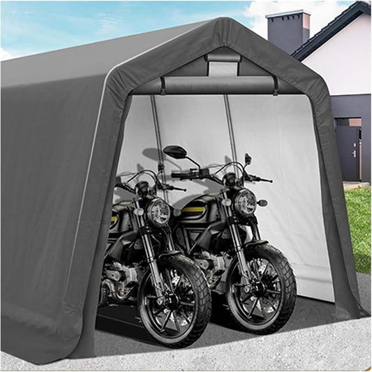 GENERIC Abri à Vélos Imperméable Pour Le Rangement Extérieur - Style Crête, Résistant Au Vent, Protection Toutes Saisons Pour Motos, Outils De Jardin, Jouets Et Tondeuses à Gazon (1,8 X 3 X 2 M)