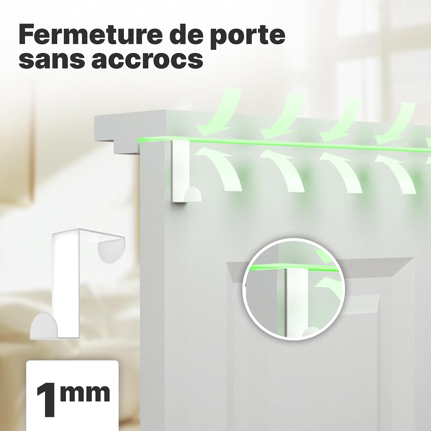  Minismus Ensemble De 4 Porte Crochet – Accroche-Porte Inoxydable, Utilisables Individuellement – Torchon, Manteau, Sac, Porte D’Armoire, Placard De Cuisine Accroche (Blanc)