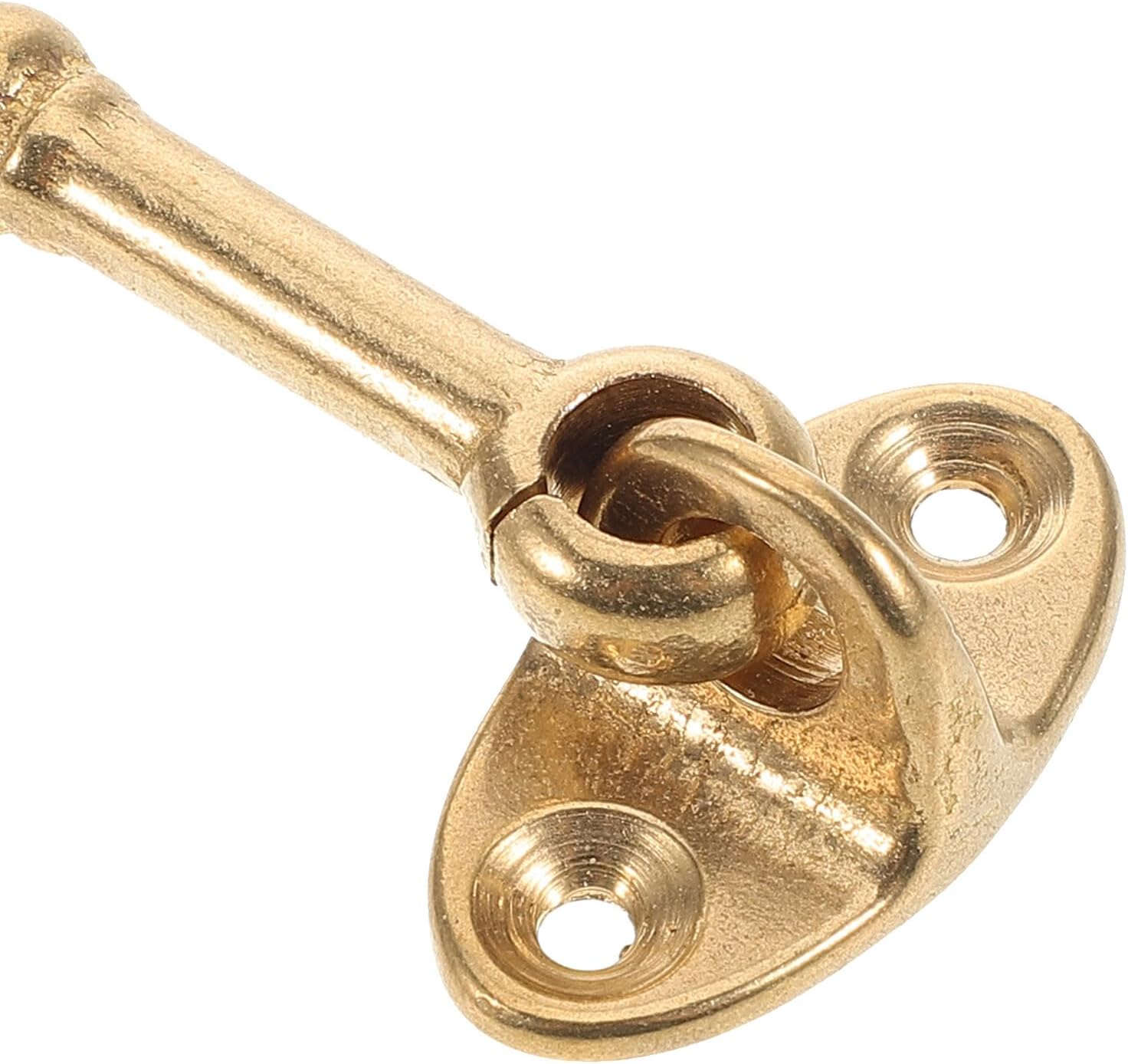  2 Pieces Heavy Duty Brass Door Latch Hook And Eye For Cabin Doors And Windows Wear Resistant And Easy To Install Hanging Hardware Lock