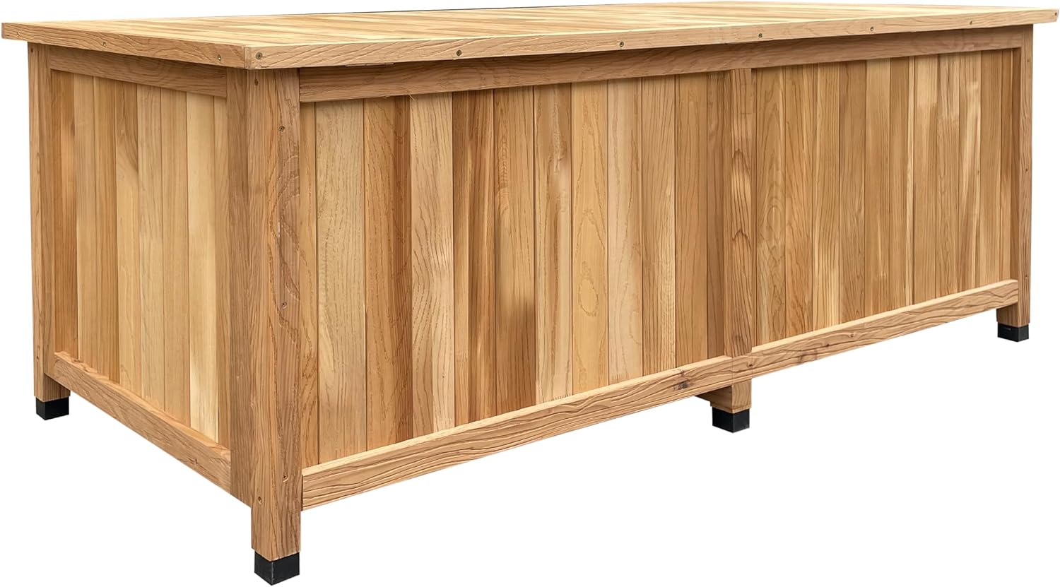  AXI Milo Coffre De Jardin En Bois Brun - 160 X 70 X 120 Cm | Coffre De Rangement Sous Un Abri Ou à L’intérieur Avec Fond Et Serrure | Meuble Exterieur Rangement Outils De Jardinage/Coussins