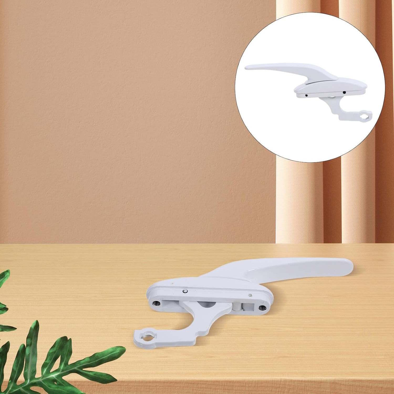  Angoily Poignée De Verrouillage Pour Fenêtre à Battant Blanche Loquet De Remplacement Robuste Levier Décalé Compatible Fenêtres Coulissantes Et Oscillo-Battantes Sécurité Renforcée