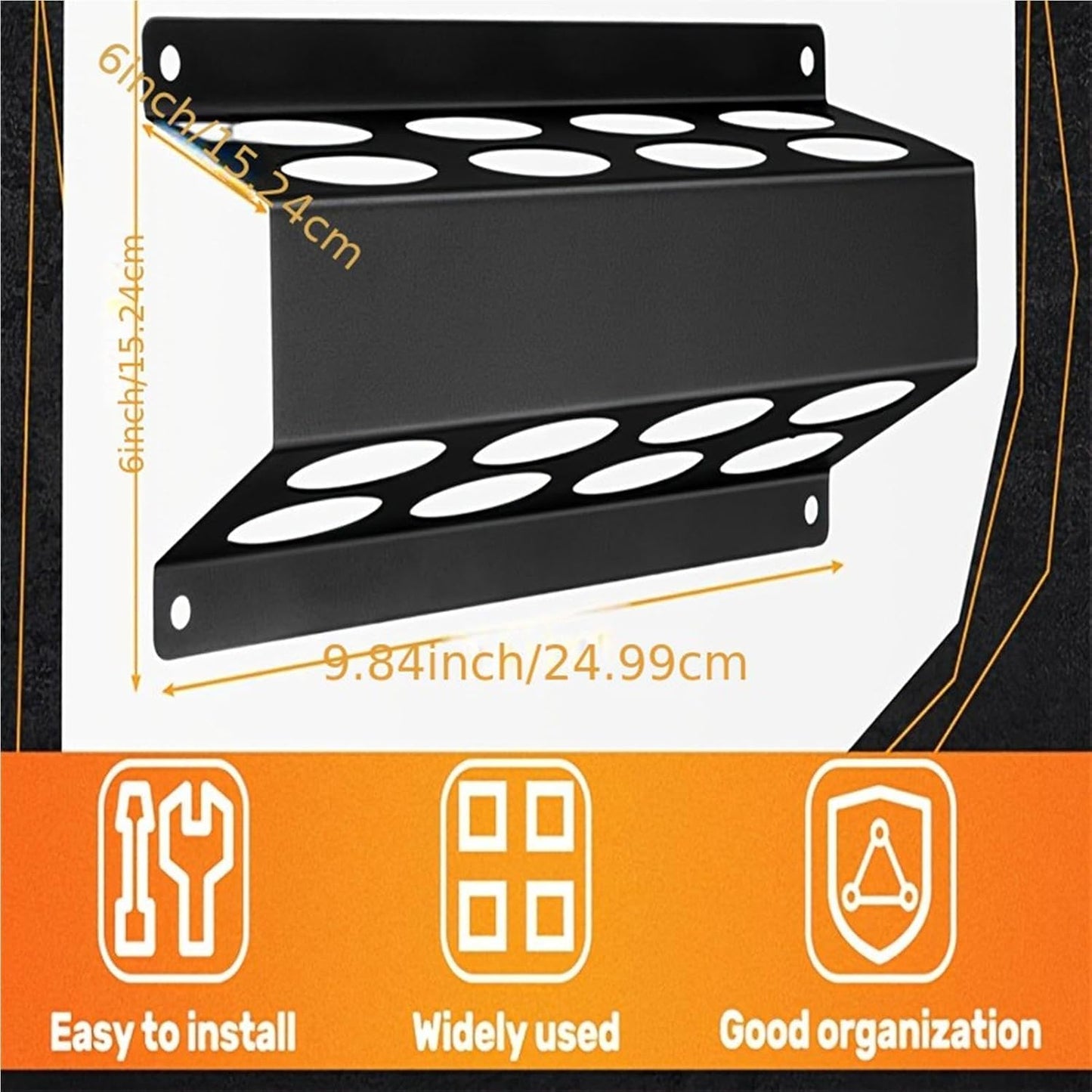  Support De Rangement Pour Soudeur, Système De Rangement Mural à 8 Emplacements, Système De Support De Tige De Soudage TIG, Taille 40 Cm, Largeur 20 Cm, Support De Rangement Pour Tige De Soudage Avec